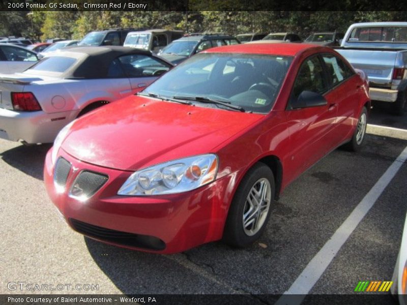 Crimson Red / Ebony 2006 Pontiac G6 Sedan