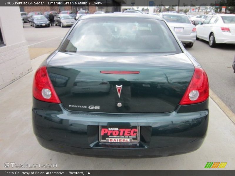 Emerald Green Metallic / Ebony 2006 Pontiac G6 Sedan