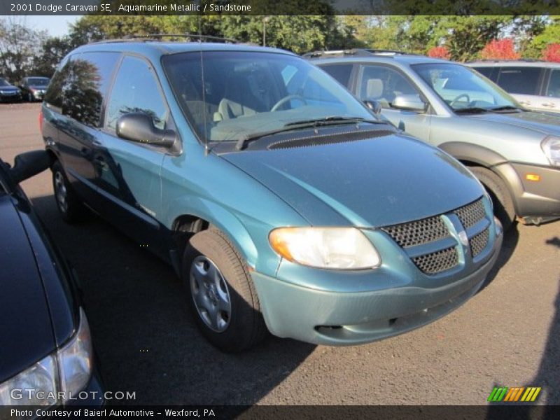 Aquamarine Metallic / Sandstone 2001 Dodge Caravan SE