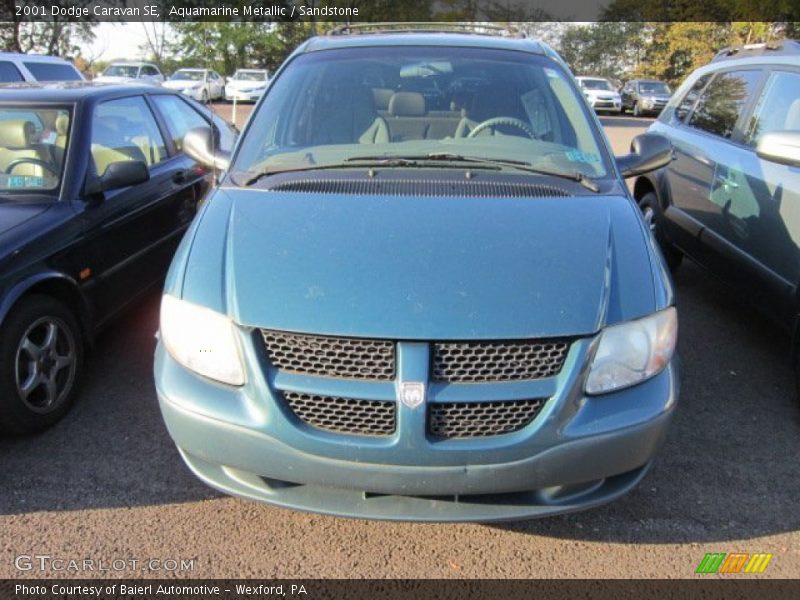 Aquamarine Metallic / Sandstone 2001 Dodge Caravan SE