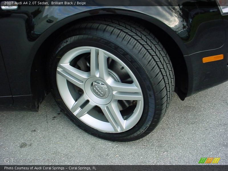 Brilliant Black / Beige 2007 Audi A4 2.0T Sedan