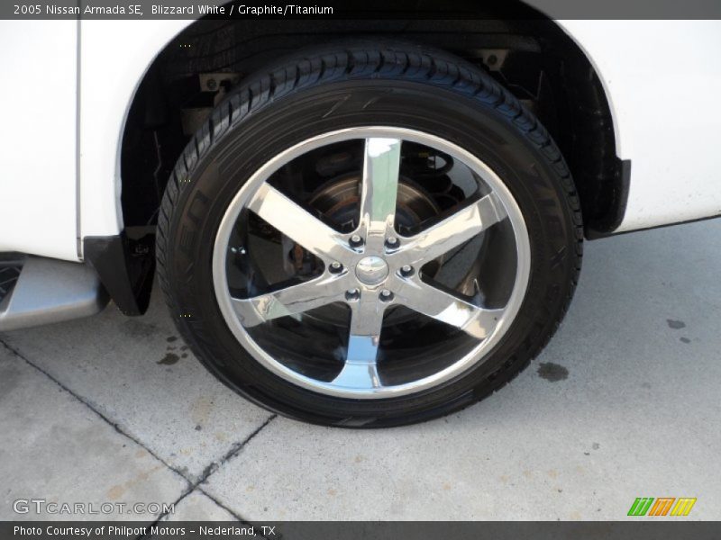 Blizzard White / Graphite/Titanium 2005 Nissan Armada SE