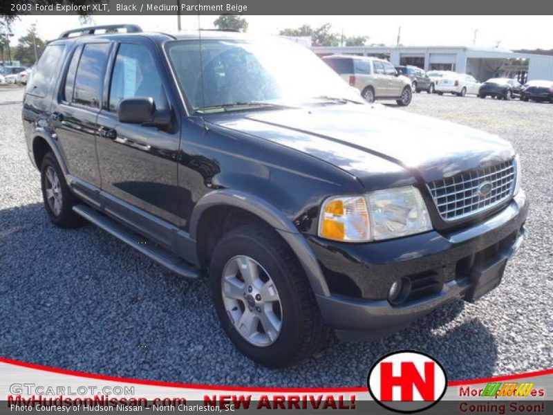Black / Medium Parchment Beige 2003 Ford Explorer XLT