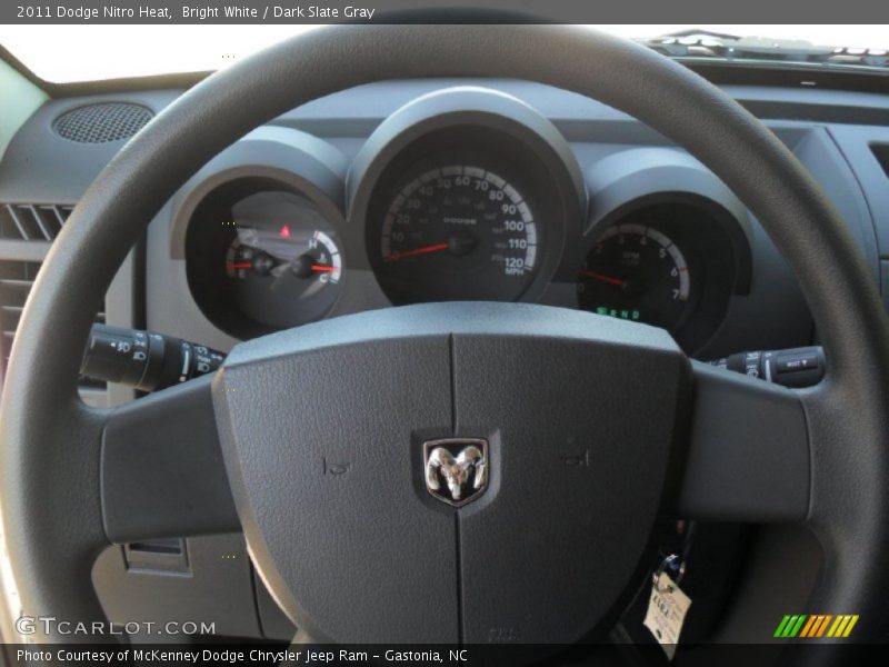 Bright White / Dark Slate Gray 2011 Dodge Nitro Heat