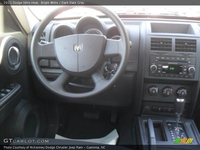 Bright White / Dark Slate Gray 2011 Dodge Nitro Heat
