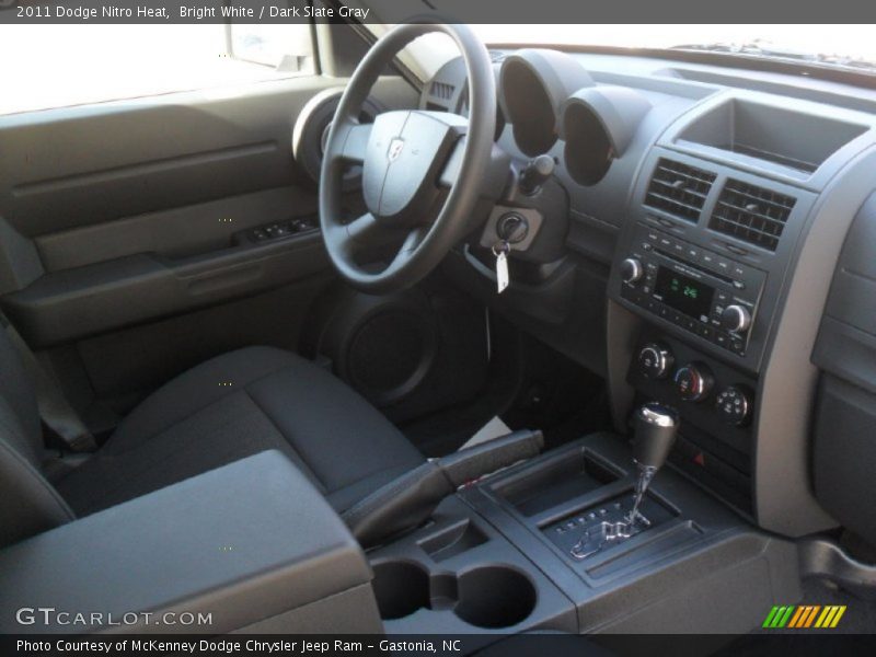 Bright White / Dark Slate Gray 2011 Dodge Nitro Heat