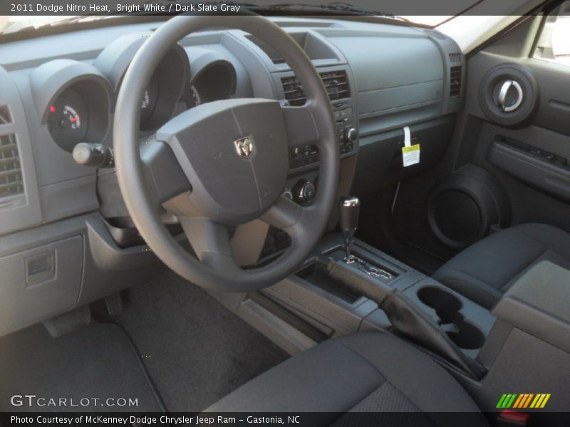 Bright White / Dark Slate Gray 2011 Dodge Nitro Heat