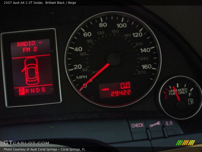 Brilliant Black / Beige 2007 Audi A4 2.0T Sedan