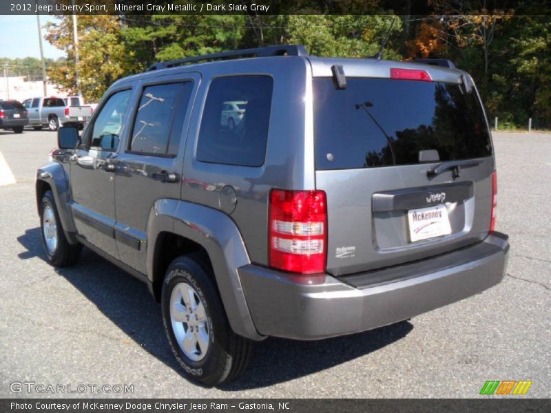 Mineral Gray Metallic / Dark Slate Gray 2012 Jeep Liberty Sport