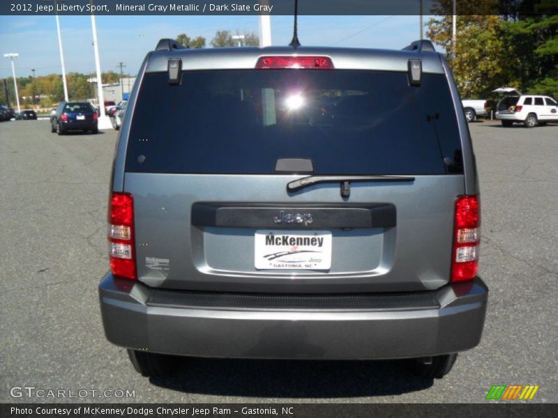 Mineral Gray Metallic / Dark Slate Gray 2012 Jeep Liberty Sport
