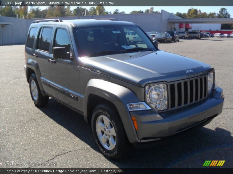 Mineral Gray Metallic / Dark Slate Gray 2012 Jeep Liberty Sport