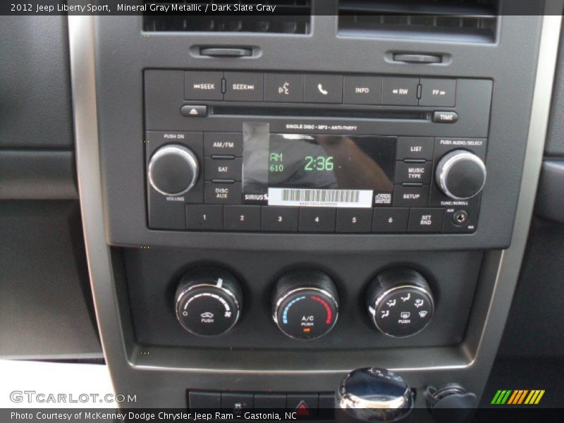 Mineral Gray Metallic / Dark Slate Gray 2012 Jeep Liberty Sport