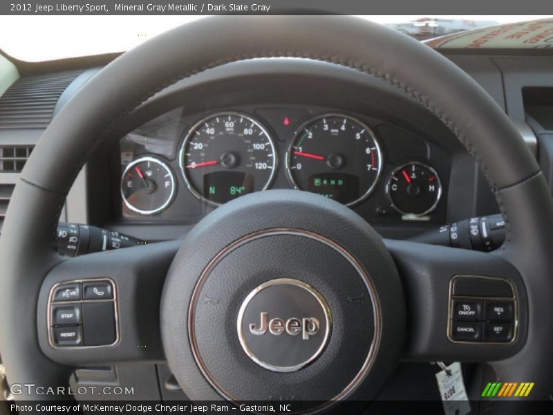 Mineral Gray Metallic / Dark Slate Gray 2012 Jeep Liberty Sport
