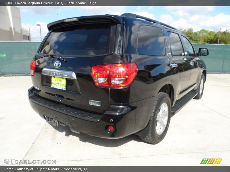 Black / Sand Beige 2008 Toyota Sequoia Limited 4WD