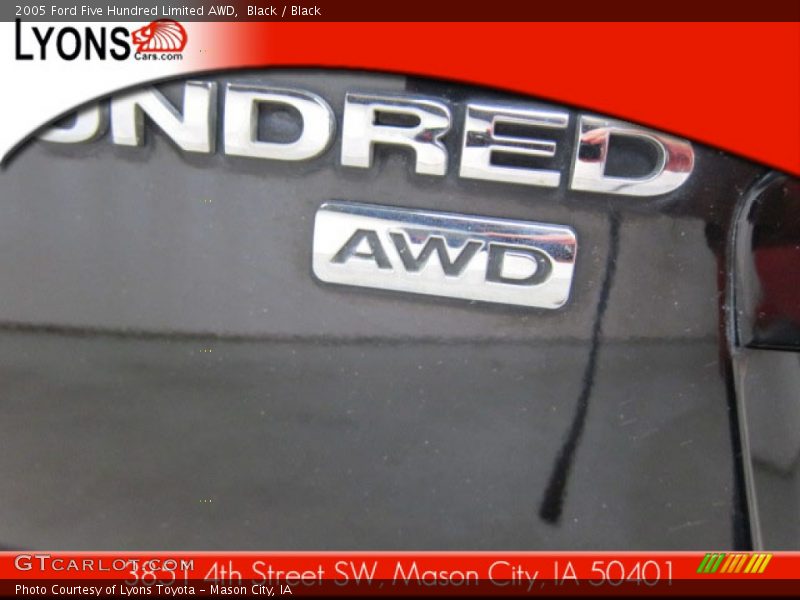 Black / Black 2005 Ford Five Hundred Limited AWD