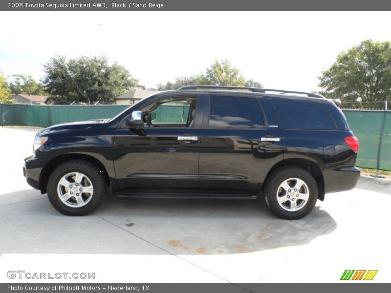 Black / Sand Beige 2008 Toyota Sequoia Limited 4WD