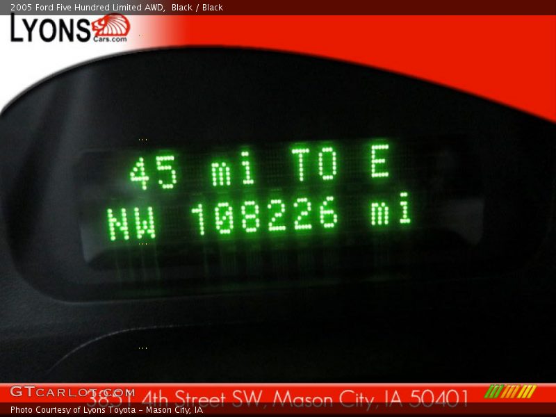 Black / Black 2005 Ford Five Hundred Limited AWD