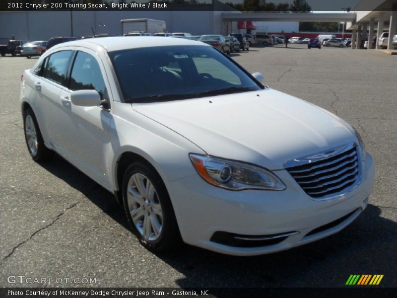 Bright White / Black 2012 Chrysler 200 Touring Sedan