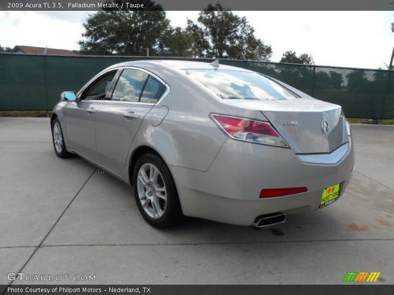 Palladium Metallic / Taupe 2009 Acura TL 3.5