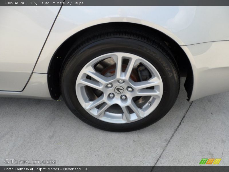 Palladium Metallic / Taupe 2009 Acura TL 3.5