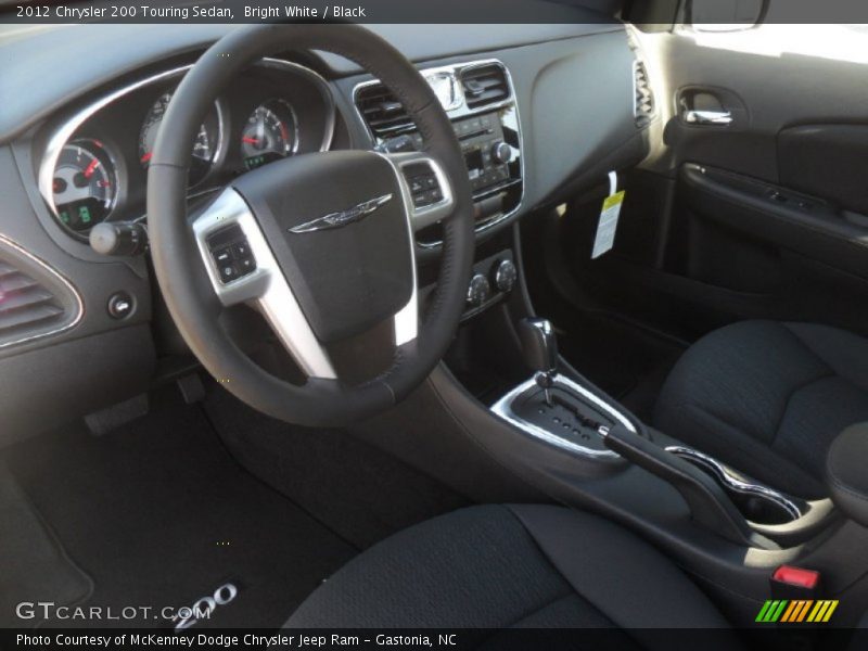 Bright White / Black 2012 Chrysler 200 Touring Sedan