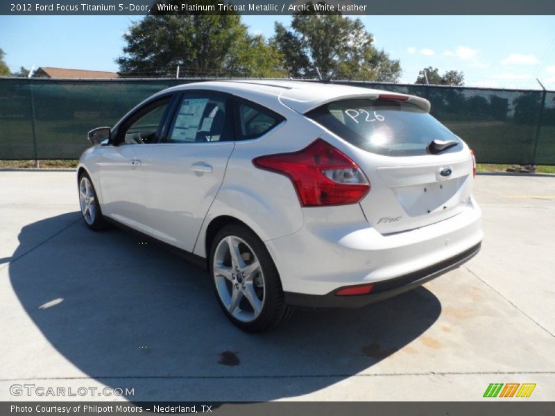 White Platinum Tricoat Metallic / Arctic White Leather 2012 Ford Focus Titanium 5-Door