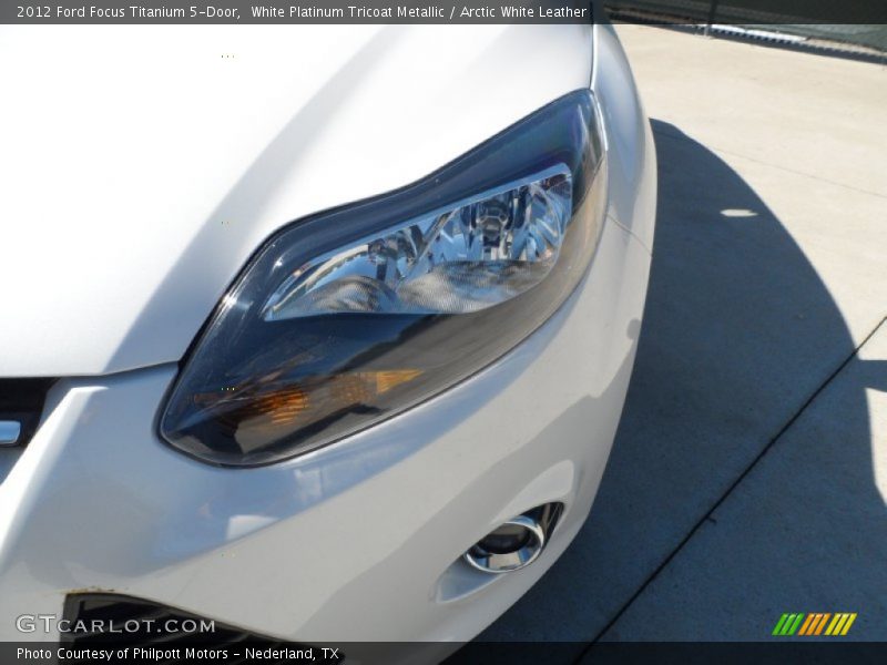 White Platinum Tricoat Metallic / Arctic White Leather 2012 Ford Focus Titanium 5-Door