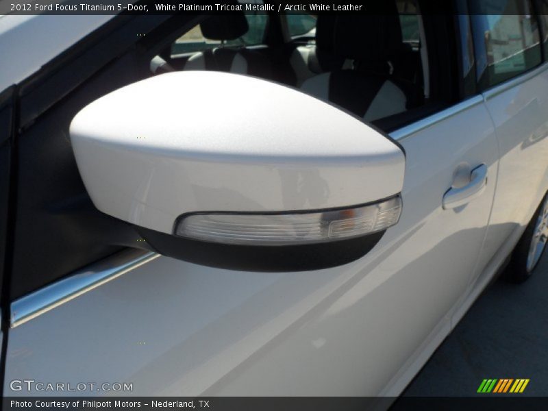 White Platinum Tricoat Metallic / Arctic White Leather 2012 Ford Focus Titanium 5-Door