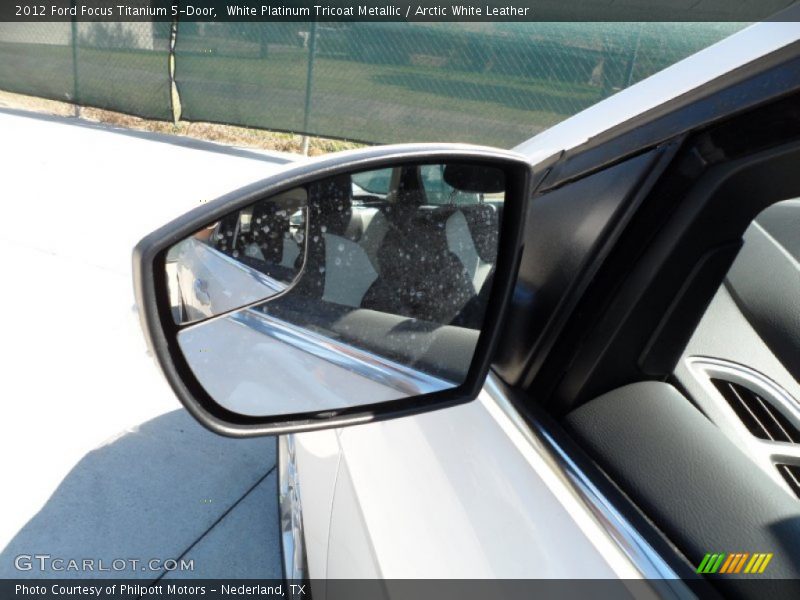 White Platinum Tricoat Metallic / Arctic White Leather 2012 Ford Focus Titanium 5-Door