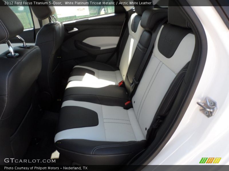 White Platinum Tricoat Metallic / Arctic White Leather 2012 Ford Focus Titanium 5-Door