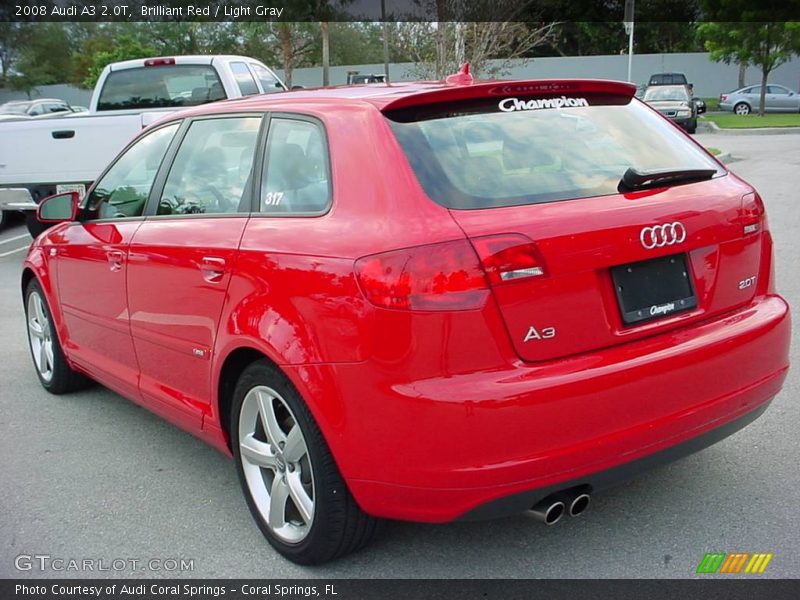 Brilliant Red / Light Gray 2008 Audi A3 2.0T