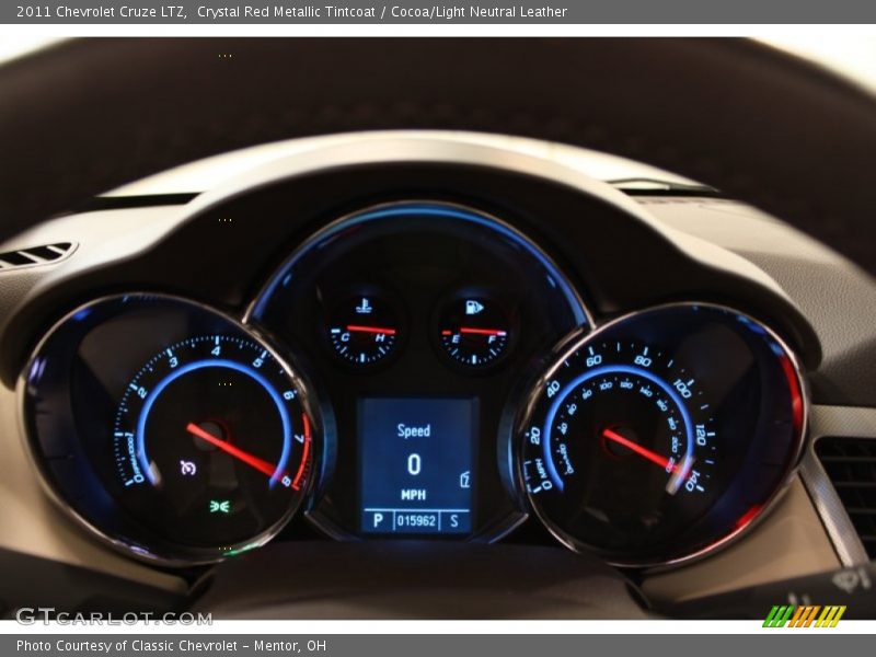 Crystal Red Metallic Tintcoat / Cocoa/Light Neutral Leather 2011 Chevrolet Cruze LTZ