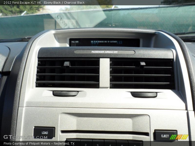 Ebony Black / Charcoal Black 2012 Ford Escape XLT V6