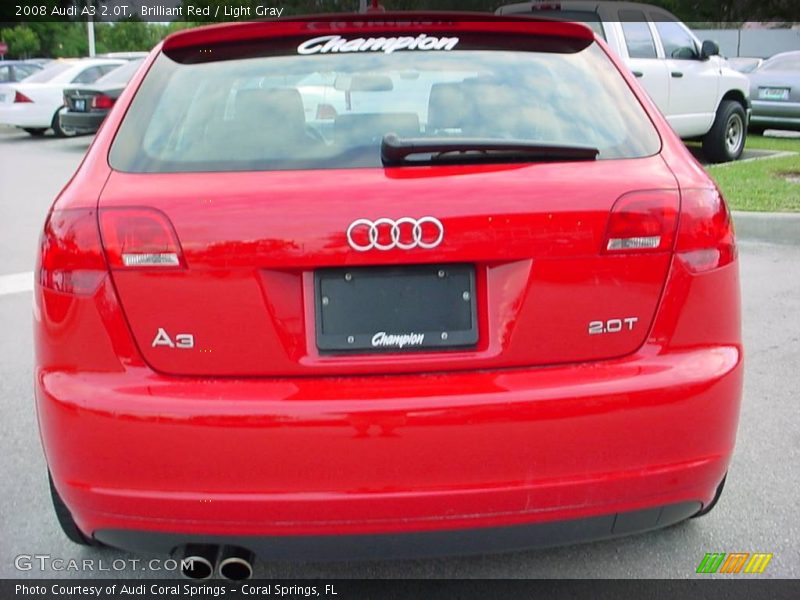 Brilliant Red / Light Gray 2008 Audi A3 2.0T