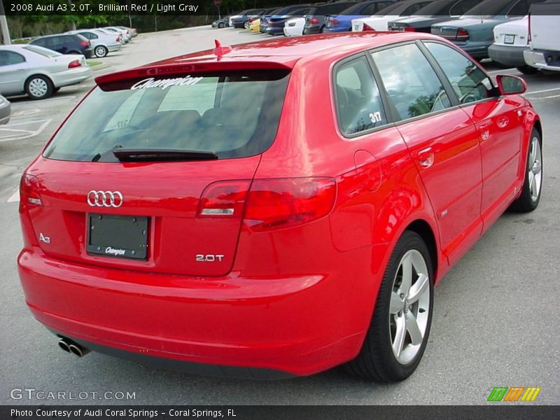 Brilliant Red / Light Gray 2008 Audi A3 2.0T