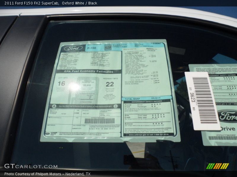  2011 F150 FX2 SuperCab Window Sticker