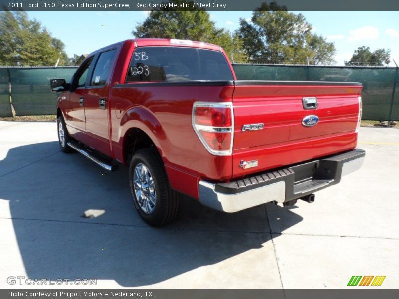 Red Candy Metallic / Steel Gray 2011 Ford F150 Texas Edition SuperCrew