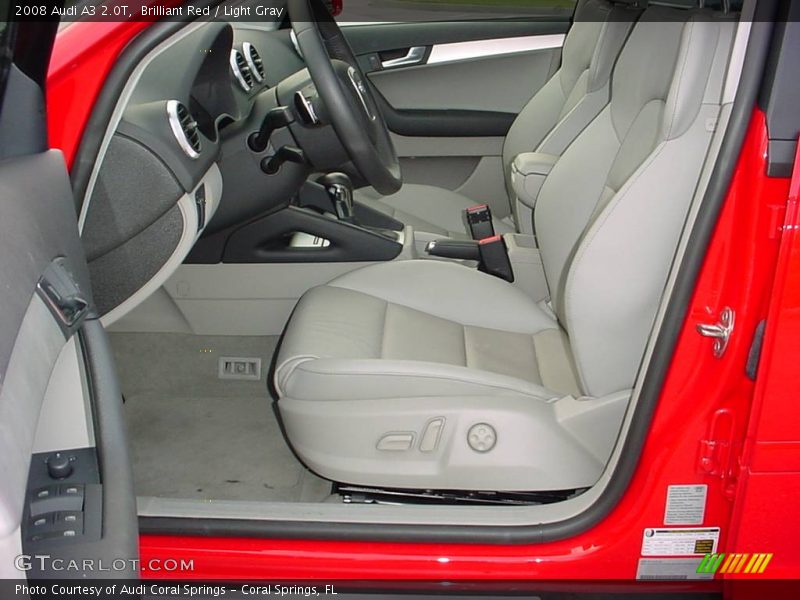 Brilliant Red / Light Gray 2008 Audi A3 2.0T