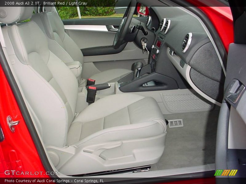 Brilliant Red / Light Gray 2008 Audi A3 2.0T