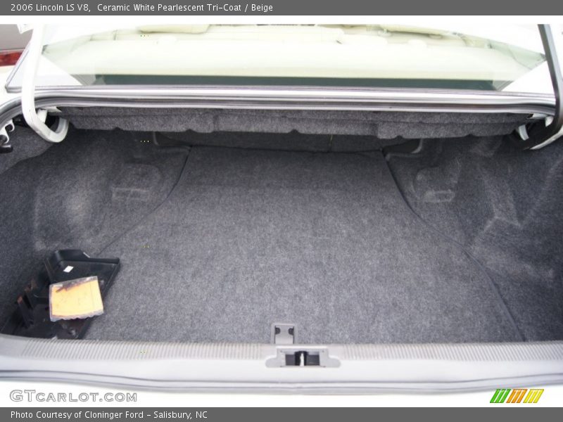 Ceramic White Pearlescent Tri-Coat / Beige 2006 Lincoln LS V8