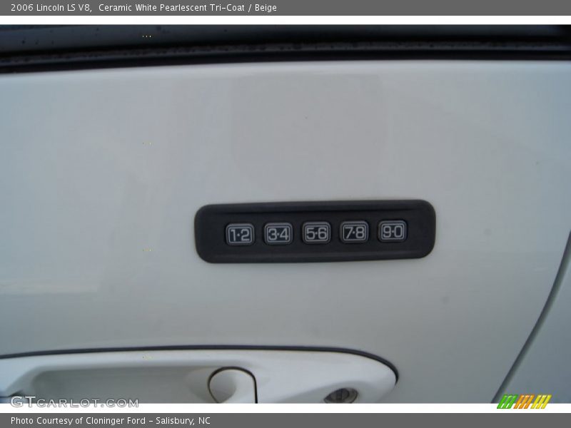 Ceramic White Pearlescent Tri-Coat / Beige 2006 Lincoln LS V8