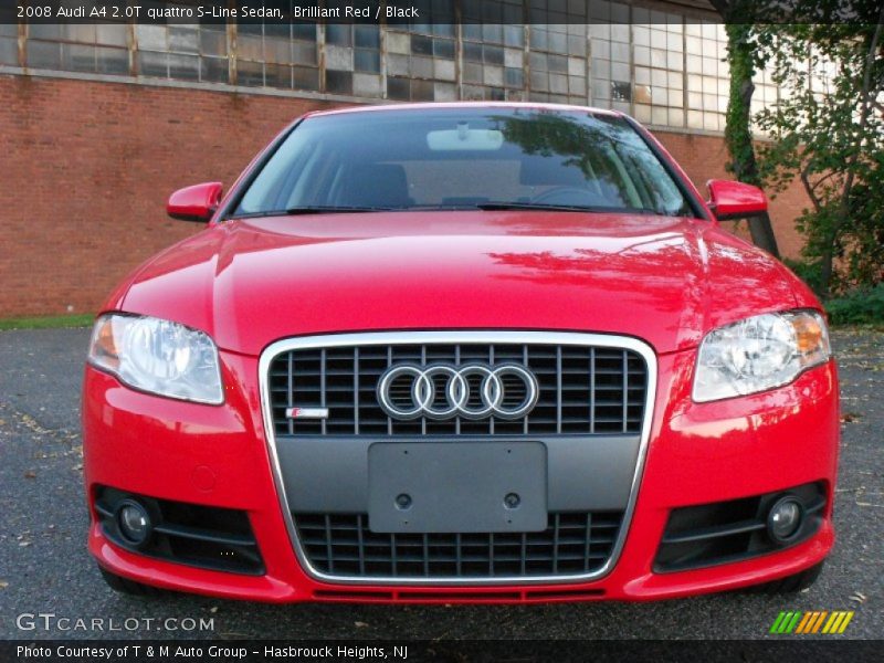 Brilliant Red / Black 2008 Audi A4 2.0T quattro S-Line Sedan