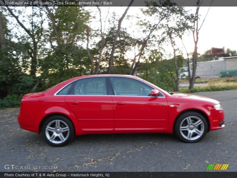 Brilliant Red / Black 2008 Audi A4 2.0T quattro S-Line Sedan
