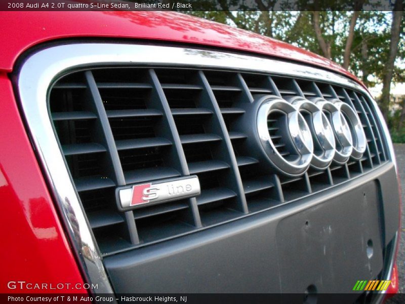 Brilliant Red / Black 2008 Audi A4 2.0T quattro S-Line Sedan