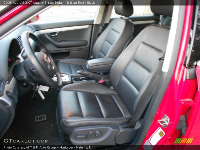 Brilliant Red / Black 2008 Audi A4 2.0T quattro S-Line Sedan