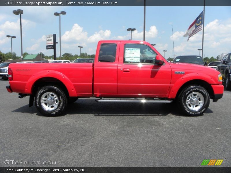Torch Red / Medium Dark Flint 2010 Ford Ranger Sport SuperCab
