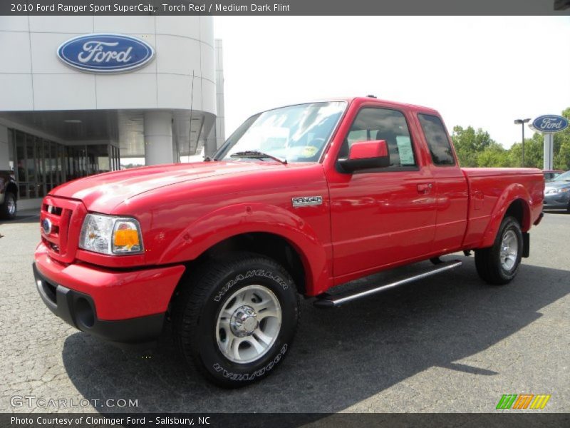 Torch Red / Medium Dark Flint 2010 Ford Ranger Sport SuperCab