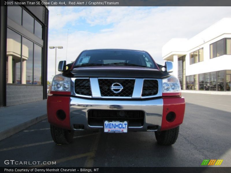 Red Alert / Graphite/Titanium 2005 Nissan Titan SE Crew Cab 4x4