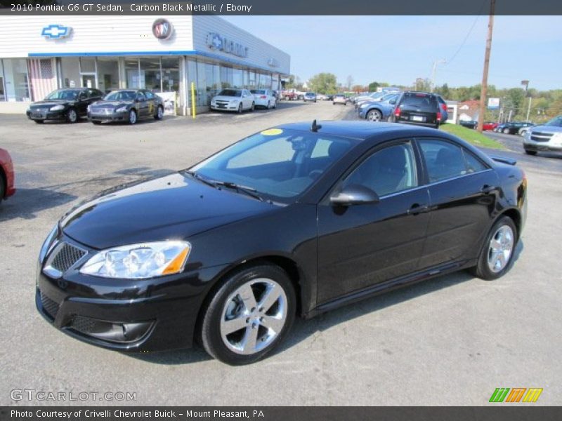 Carbon Black Metallic / Ebony 2010 Pontiac G6 GT Sedan