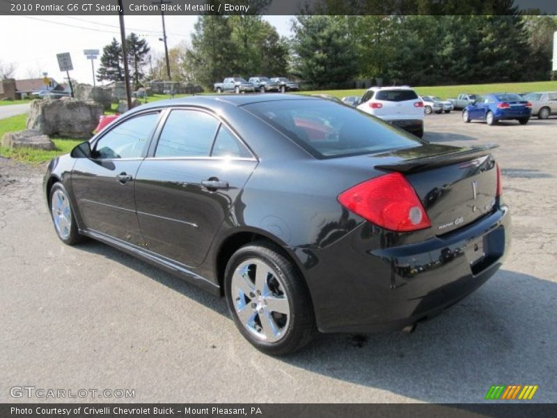 Carbon Black Metallic / Ebony 2010 Pontiac G6 GT Sedan